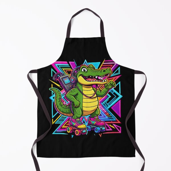Item preview, Cool Retro Alligator Roller Skating Synthwave 90s Neon designed and sold by KCasual.