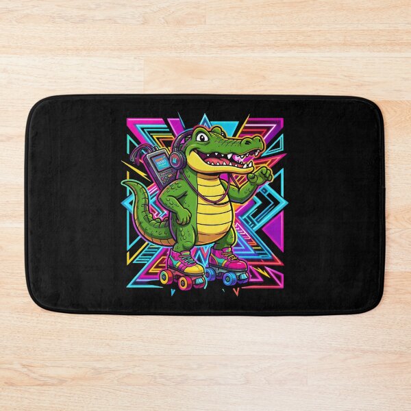 Item preview, Cool Retro Alligator Roller Skating Synthwave 90s Neon designed and sold by KCasual.