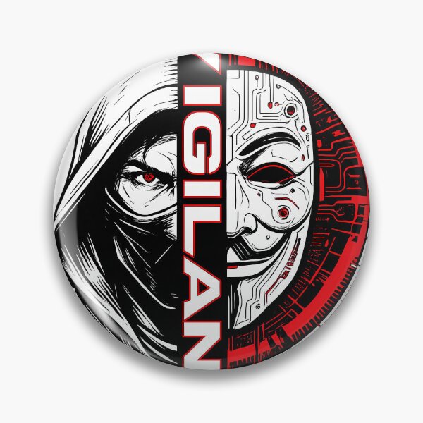 Item preview, Cyber Vigilant Split Mask Graphic designed and sold by SupernovaNote.