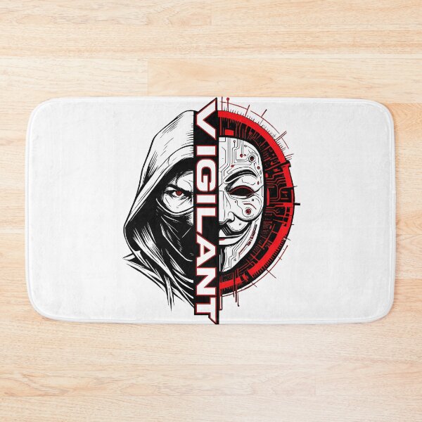 Item preview, Cyber Vigilant Split Mask Graphic designed and sold by SupernovaNote.