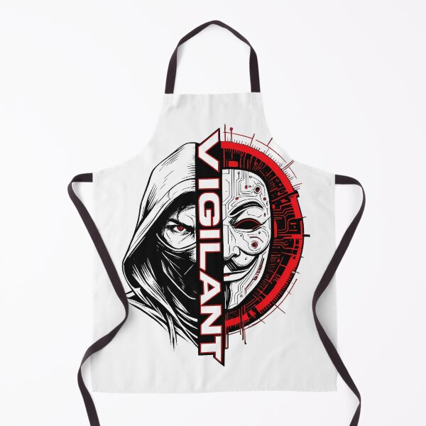 Item preview, Cyber Vigilant Split Mask Graphic designed and sold by SupernovaNote.