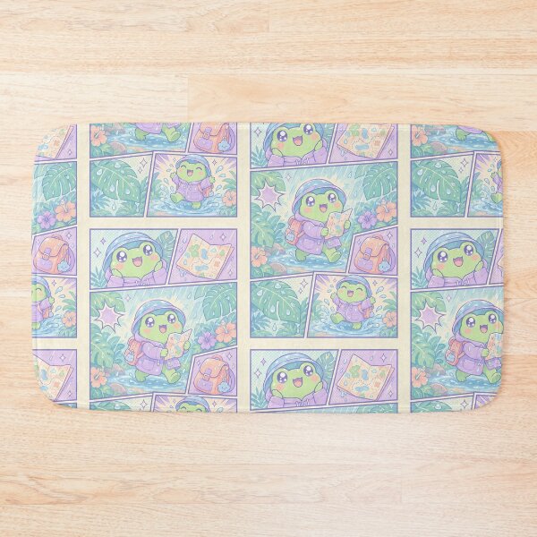 Item preview, Kawaii Frog Tropical Rain Traveler designed and sold by Gift Phrase Studio.