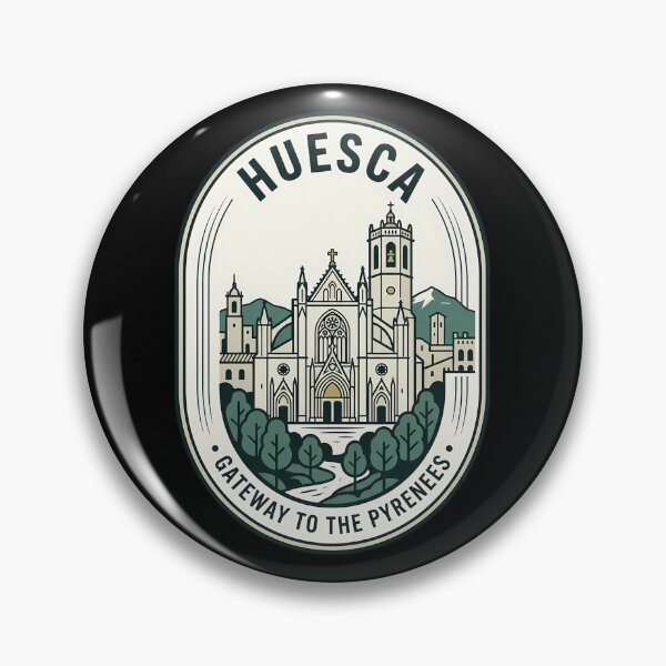 Item preview, Huesca Spain Vintage Travel Emblem Pyrenees Gateway designed and sold by k3rstman1.