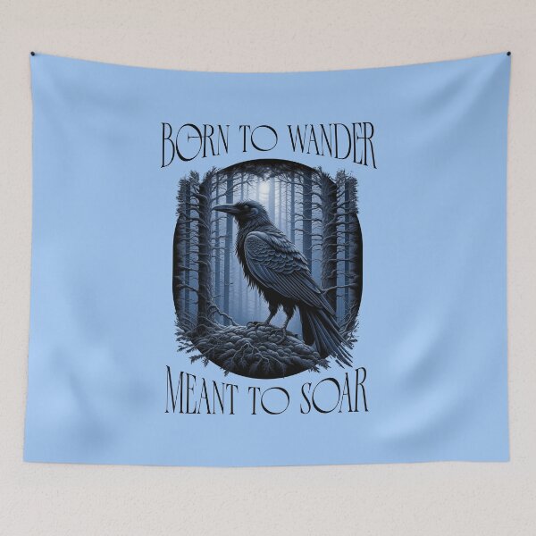 Item preview, Mystical Raven in Moonlit Forest | Gothic Wildlife Nature Art designed and sold by Sachie's Studio.
