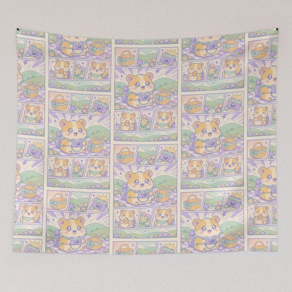 Item preview, Kawaii Hamster Picnic Traveler designed and sold by Gift Phrase Studio.