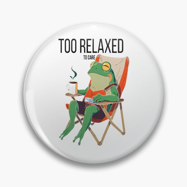 Item preview, Too Relaxed To Care Funny Frog Drinking Coffee – Lazy Frog Cartoon Relaxation Design designed and sold by oleend.