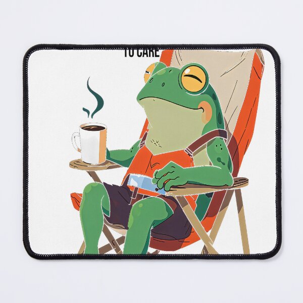 Item preview, Too Relaxed To Care Funny Frog Drinking Coffee – Lazy Frog Cartoon Relaxation Design designed and sold by oleend.