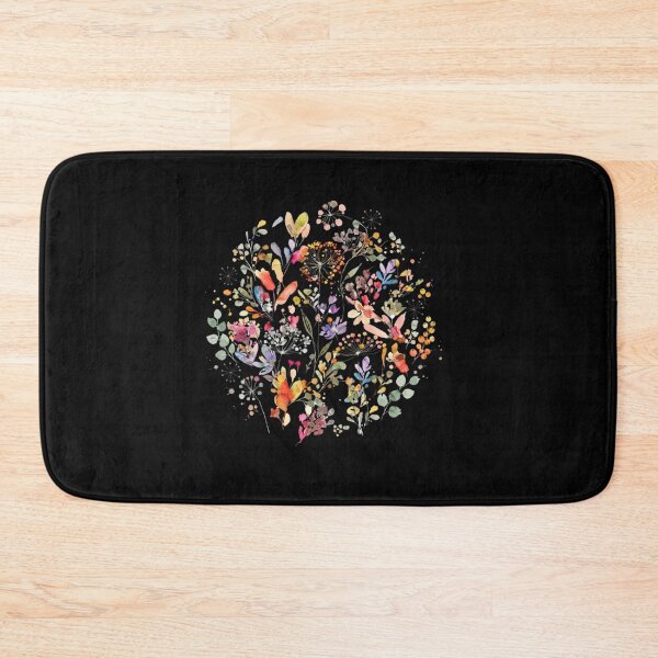 Item preview, Colorful Watercolor Wildflower Bouquet Dark Floral Art designed and sold by SiarheiYur.