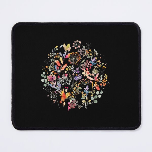 Item preview, Colorful Watercolor Wildflower Bouquet Dark Floral Art designed and sold by SiarheiYur.
