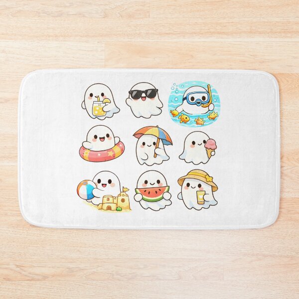 Item preview, Summer Ghost Sticker Pack Cute Spooky Beach Vacation Holiday Fun Design designed and sold by Artycom.