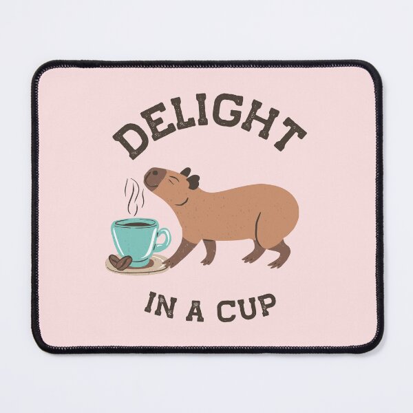 Item preview, Delight In A Cup Cute Capybara Pink designed and sold by paldronma.