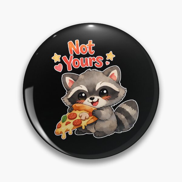 Item preview, Cute Kawaii Raccoon Pizza | Not Yours Funny Animal Gift for Raccoon Lovers | Watercolor Food  designed and sold by stylishdzign.