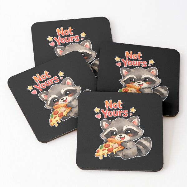 Item preview, Cute Kawaii Raccoon Pizza | Not Yours Funny Animal Gift for Raccoon Lovers | Watercolor Food  designed and sold by stylishdzign.