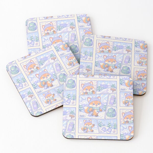 Item preview, Kawaii Fox Snowy Mountain Explorer designed and sold by Gift Phrase Studio.