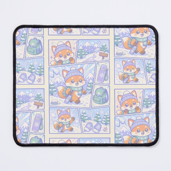 Item preview, Kawaii Fox Snowy Mountain Explorer designed and sold by Gift Phrase Studio.
