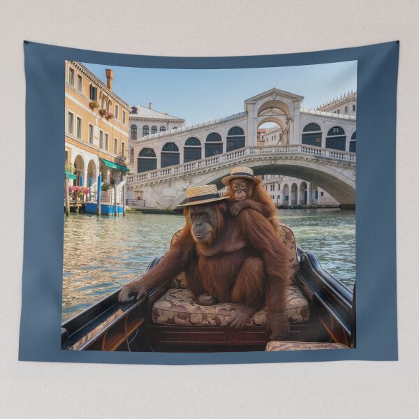Item preview, Orangutan Mom and Baby Take Gondola Ride designed and sold by Tridentulus.