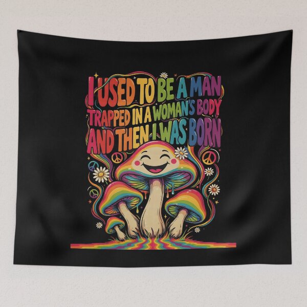 Item preview, I Used to Be A Man Trapped in A Woman's Body Retro Humor designed and sold by Redgiant87x.