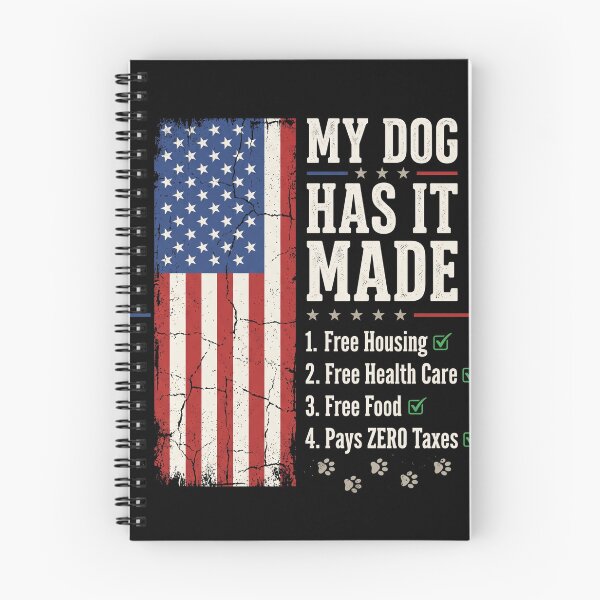Item preview, My Dog Has It Made 1. Free Housing 2. Free Health Care 3. Free Food 4. Pays Zero Taxes Patriotic American Dog Lover designed and sold by SofenArt.