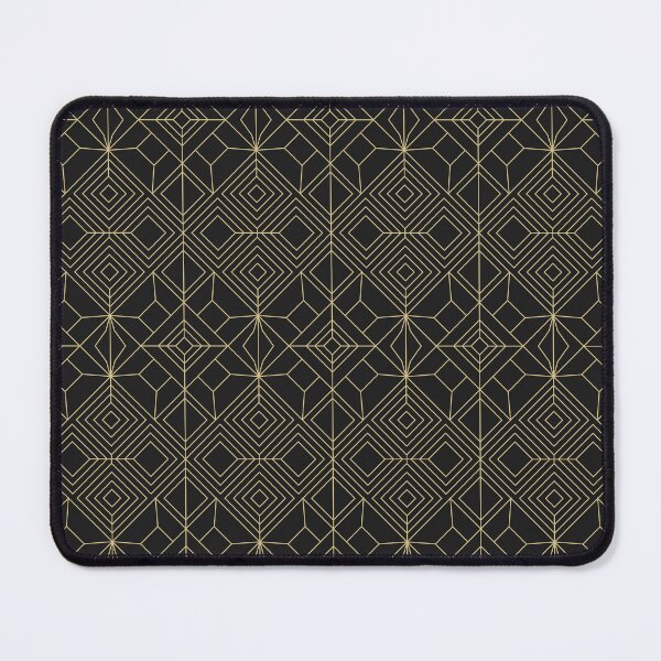 Item preview, Black and gold luxury geometric pattern, modern abstract architectural decor designed and sold by Aurum-design.
