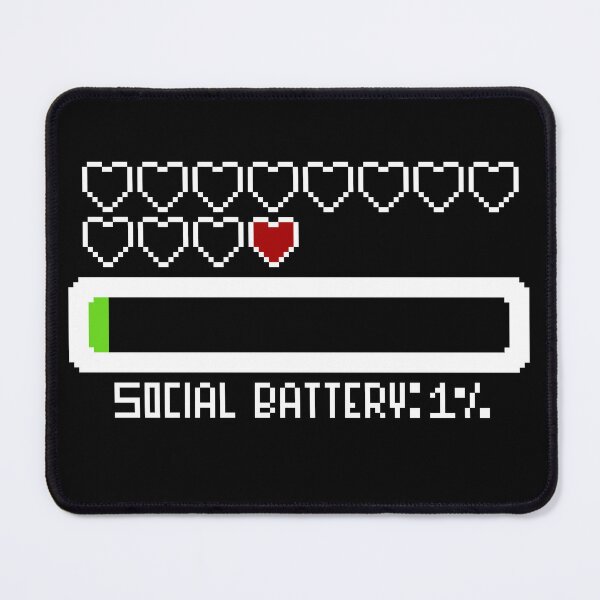 Item preview, Social Battery 1 Percent - Pixel Art Low HP Hearts designed and sold by fxckdraws.