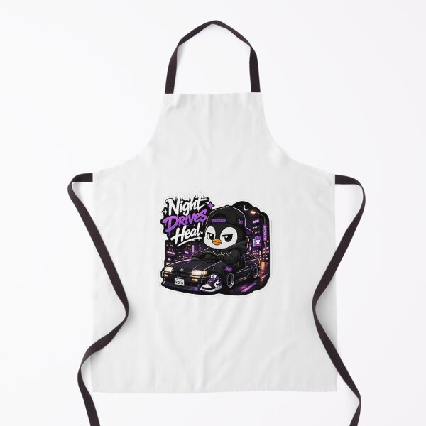 Item preview, Night Drives Heal Penguin – Midnight Drive Cartoon Mascot Sticker designed and sold by Aesthicer.