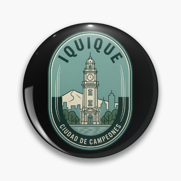 Item preview, Iquique Chile Vintage Travel Emblem Clock Tower designed and sold by k3rstman1.