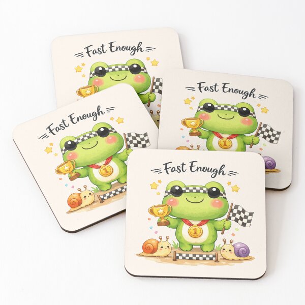 Item preview, Cute Kawaii Frog | Fast Enough Funny Frog Gift for Frog Lovers | Watercolor Animal Trophy  designed and sold by stylishdzign.