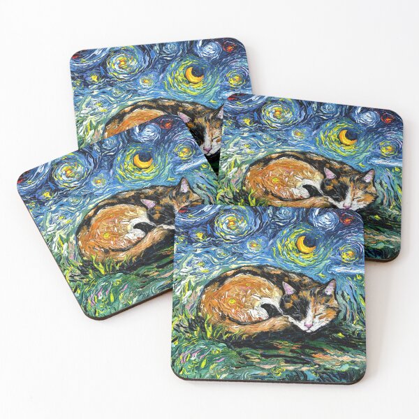 Item preview, Sleepy Calico Night designed and sold by AjaTrier.