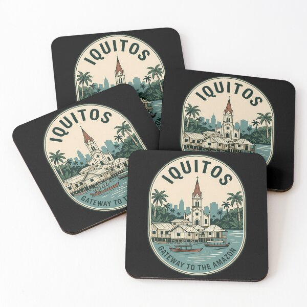 Item preview, Iquitos Peru Vintage Travel Emblem Amazon River designed and sold by k3rstman1.