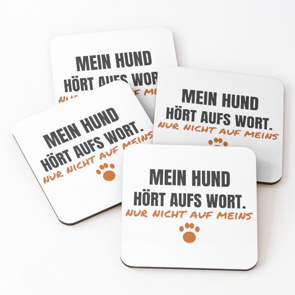 Artikelvorschau, Mein Hund hört aufs Wort – nur nicht auf meins | Hunde Spruch entworfen und verkauft von GrinsWerk.