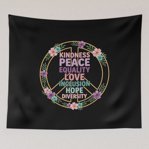 Item preview, Kindness Peace Equality Love Inclusion Hope Diversity Social Justice Advocate designed and sold by SofenArt.