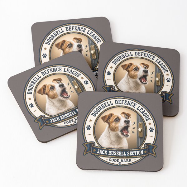 Item preview, Doorbell Defence League - Jack Russell Section - Code Bark/ Funny Jack Russell Dog Badge Logo  designed and sold by Halejo68.