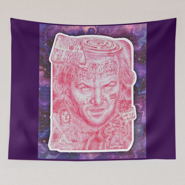 Item preview, WINTER HOTEL CARETAKER RED INK POSTER designed and sold by MariInk.