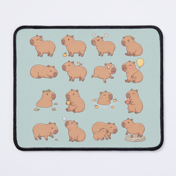 Item preview, Cute Capybara Moods & Expressions Pack designed and sold by Efdoth-Designs.