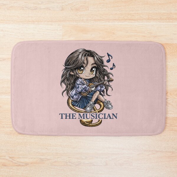 Item preview, Musician Girl Playing Ukulele Embroidery Design designed and sold by MegaNovaArt.