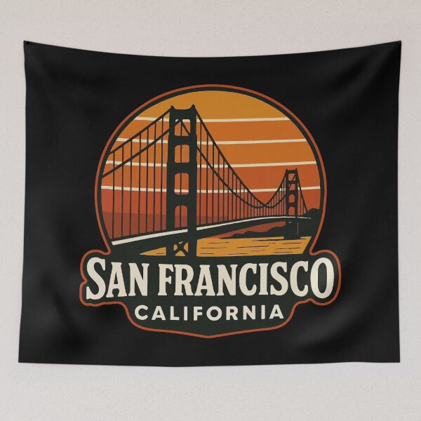 Item preview, San Francisco California Golden Gate Retro designed and sold by TomFrontierArt.