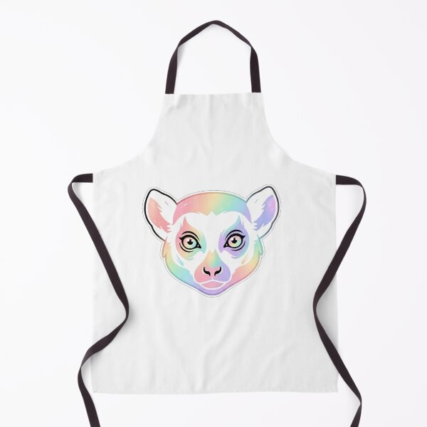 Item preview, Cute Rainbow Lemur Portrait On Black designed and sold by Owcomm.