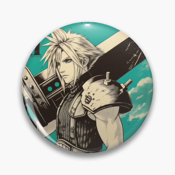 Item preview, Cloud Strife Vintage Duotone  designed and sold by AnimeArsenalPrints.