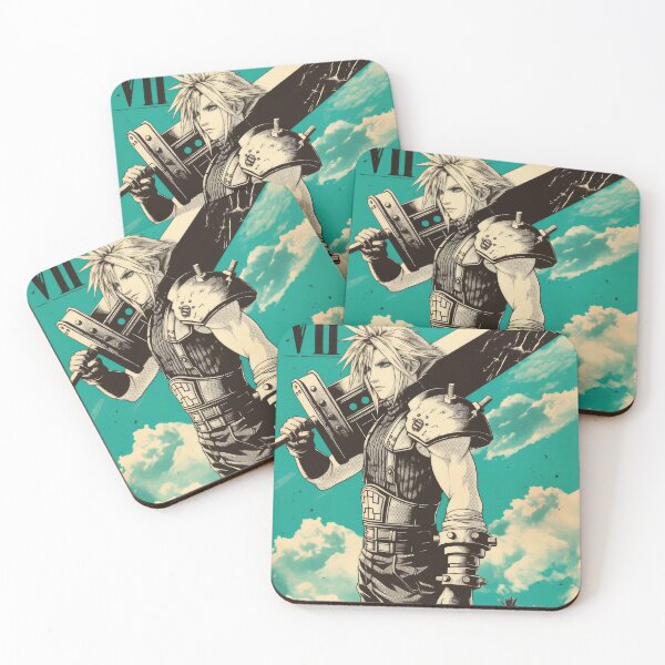 Item preview, Cloud Strife Vintage Duotone  designed and sold by AnimeArsenalPrints.