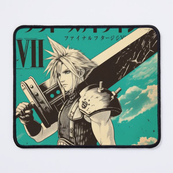 Item preview, Cloud Strife Vintage Duotone designed and sold by AnimeArsenalPrints.