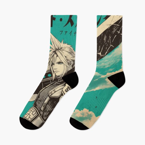 Item preview, Cloud Strife Vintage Duotone  designed and sold by AnimeArsenalPrints.