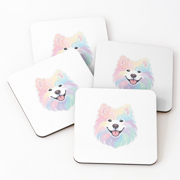 Item preview, Cute Pastel Samoyed Dog Face Illustration designed and sold by Owcomm.