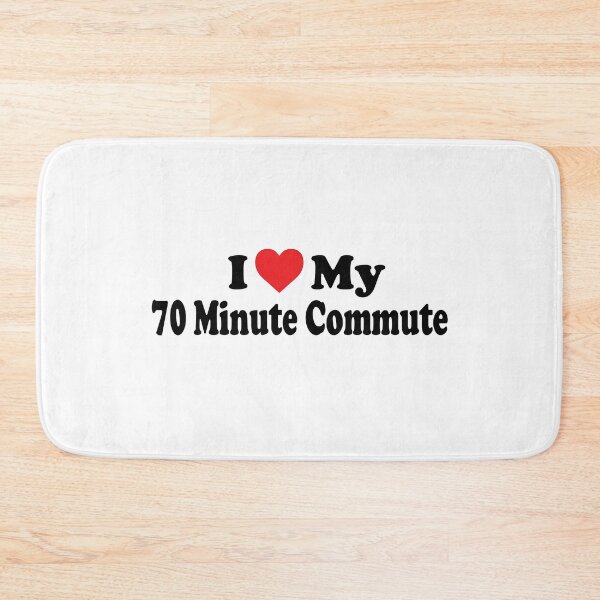 Item preview, "I Heart My 70 Minute Commute" Bumper Sticker designed and sold by OrigamiFlesh.