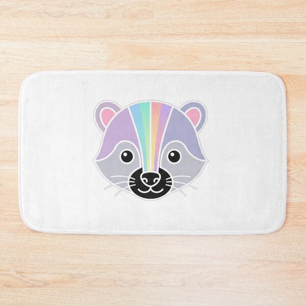 Item preview, Cute Rainbow Pastel Raccoon Face Illustration designed and sold by Owcomm.