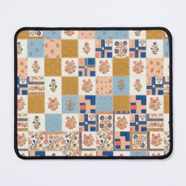 Item preview, Pastel Floral Quilted Patchwork Block Print Pattern designed and sold by scicilysimonee.