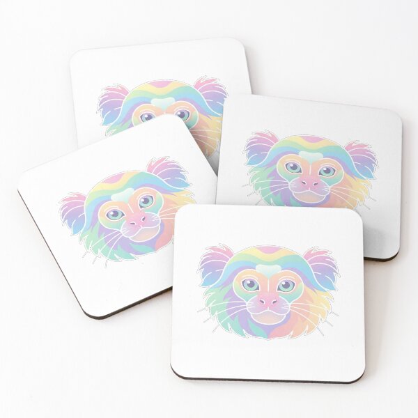 Item preview, Colorful Pastel Rainbow Monkey Face Illustration designed and sold by Owcomm.