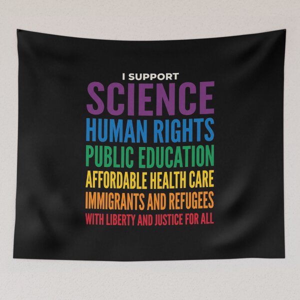 Item preview, I Support Science Human Rights Public Education Affordable Health Care Immigrants And Refugees With Liberty And Justice For All Progressive Advocate designed and sold by SofenArt.