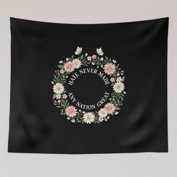 Item preview, Hate Never Made Any Nation Great Peace Unity Inspirational Quote Patriotism designed and sold by SofenArt.