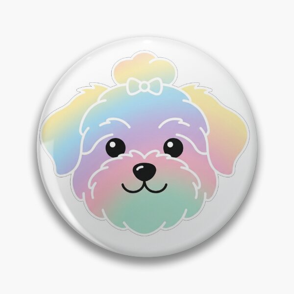 Item preview, Cute Rainbow Maltese Dog Face Illustration designed and sold by Owcomm.