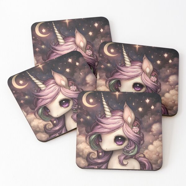 Item preview, Dream Unicorn Fantasy Art | Whimsical Celestial Unicorn designed and sold by InkAndGloom.